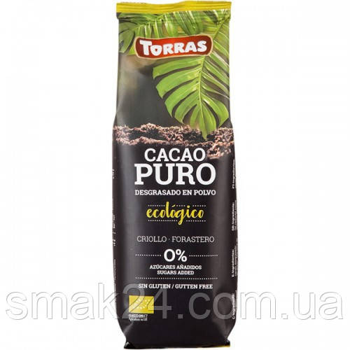 Какао-органіка без цукру та глютену, знежиренеTorras Cacao Puro Ecologico Іспанія 150 г