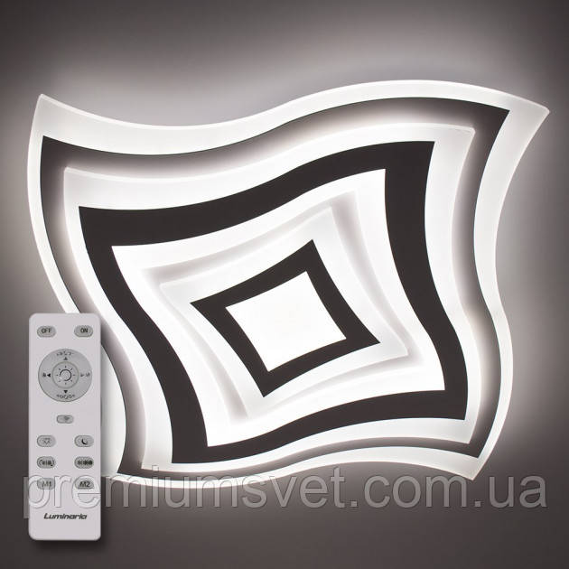 Стельовий світлодіодний світильник з пультом ДК ДК LUMINARIA GEOMETRIA QUARTO 80W Q-650-WHITE-220-IP44, фото 1