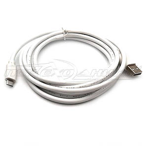 Кабель USB 2.0 - micro USB (хороша якість + ), 3 м, білий, фото 2
