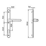 Нажимний гарнітур дверний ASTEX підпружинений HERMES DHS 92/11 колір коричневий RAL 8019, фото 2