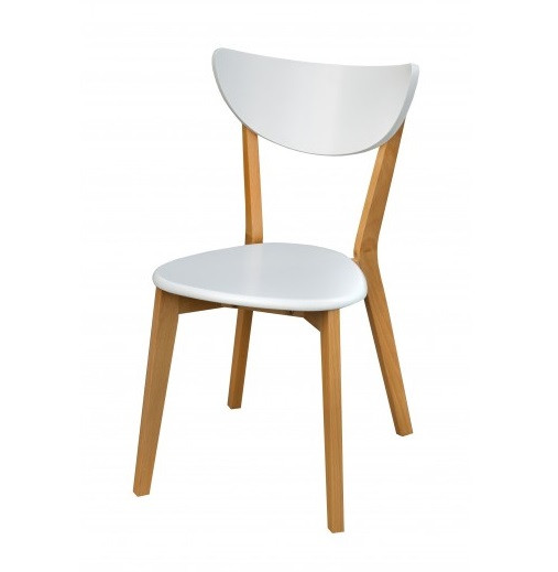 Стілець дерев'яний Фокс білий/дуб, фото 1