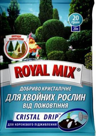 Royal Mix CRISTAL DRIP для хвойних від жовтизни 20 г
