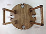 Винний столик на складних ніжках дуб 34.5 см, висота 20 см., фото 7
