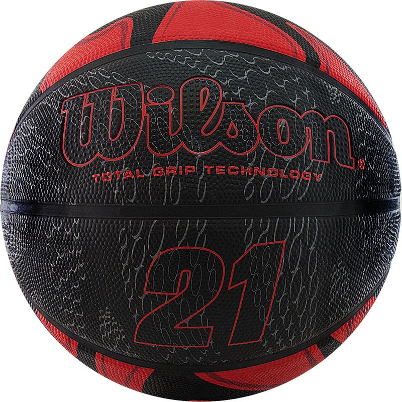 Баскетбольний м'яч Wilson 21 Series р. 7 (WTB2103XB07) Black/Red