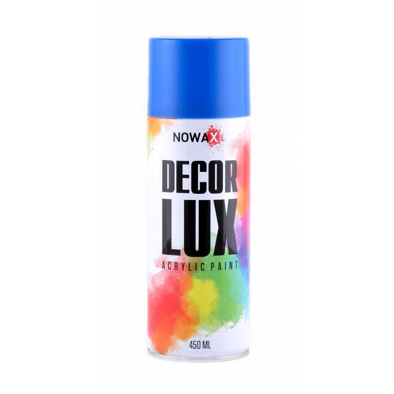 Акрилова глянцева фарба блакитна NOWAX Decor Lux (5015) 450мл