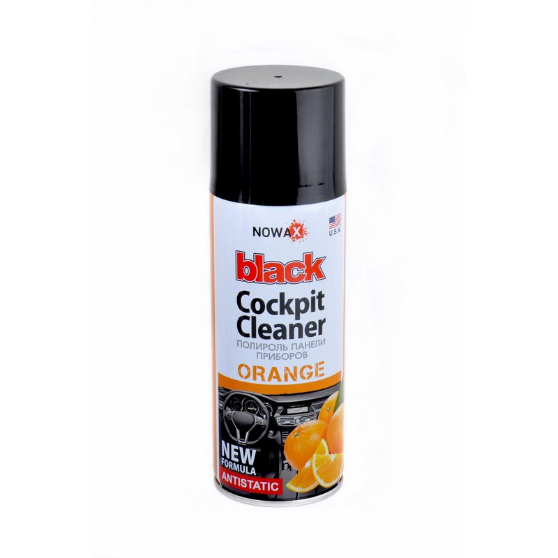 Поліроль для торпеди авто Nowax Black Cockpit Cleaner Апельсин 200 мл (NX00203), фото 1