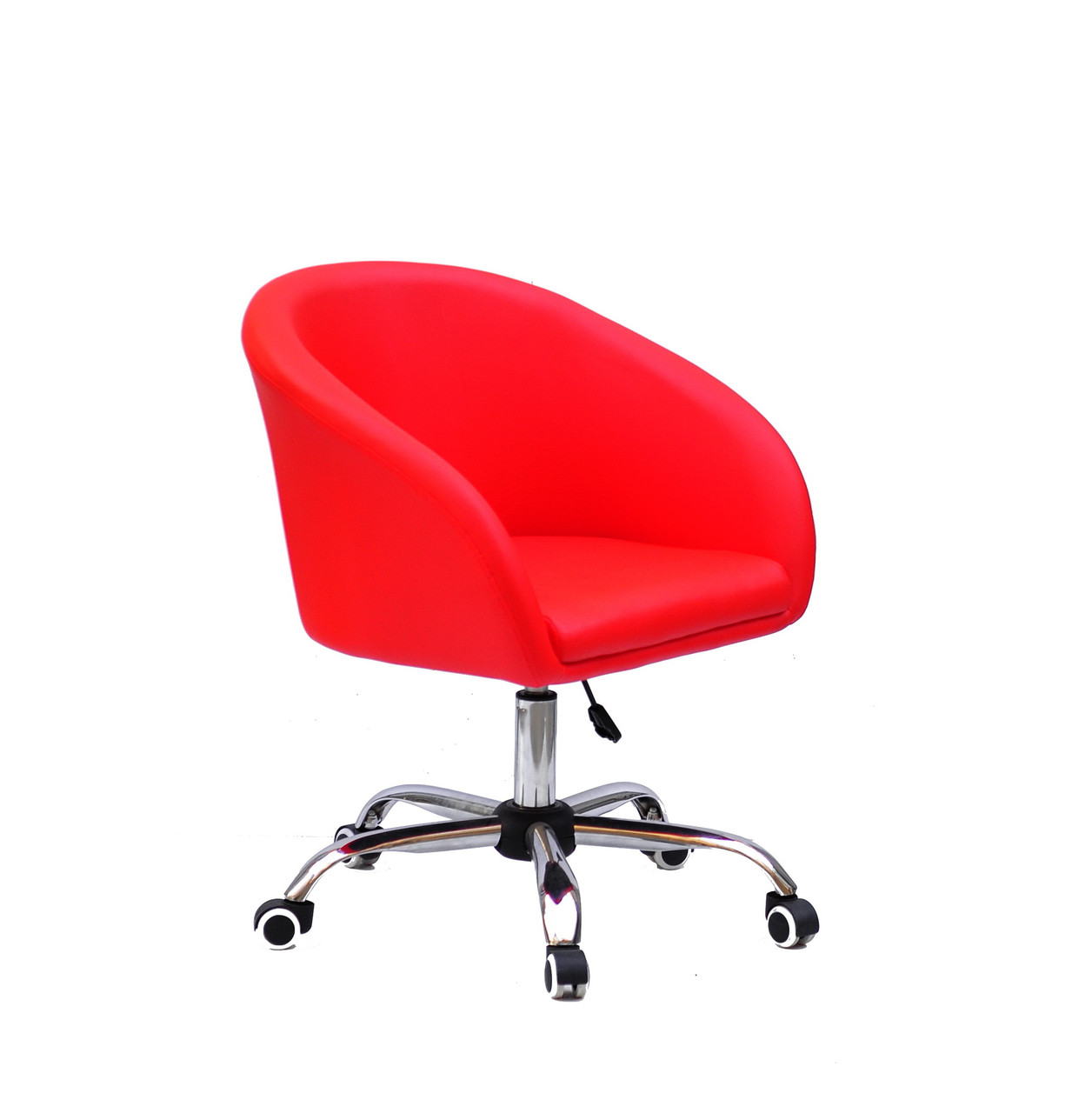 Крісло майстра ANDY CH - OFFICE Енді червона екокожа на колесах, фото 1