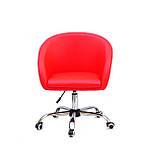 Крісло майстра ANDY CH - OFFICE Енді червона екокожа на колесах, фото 2