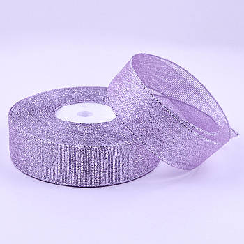 Парча стрічка Світло-бузкова 3.8 см — рулон