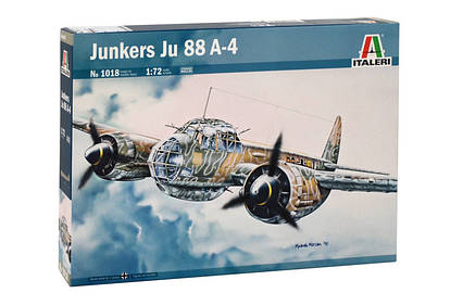Junkers Ju-88 A4. Збірна модель німецького бомбувальника в масштабі 1/72. ITALERI 1018, фото 1
