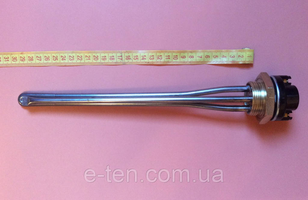 Тен неіржавка для чавунної батареї 800 W (Туреччина) з різзю 1 1/4" з італійським терморегулятором, фото 1