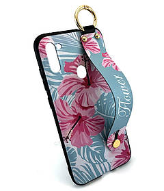 Чохол накладка для Samsung A11, A115, Samsung M11, M115 Flower Rope Case з квітами блакитний рожевий