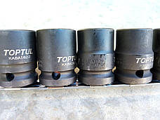Набор ударных головок 1/2" 12 ед. 8,10,12~19,21,22мм (на планке) TOPTUL GAAQ1612M, фото 3