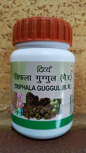 Трифала ГУГГУЛ 80 табл Triphala Guggul Divya Індія - потужний засіб по очищенню й омолодженню організму 80 піг