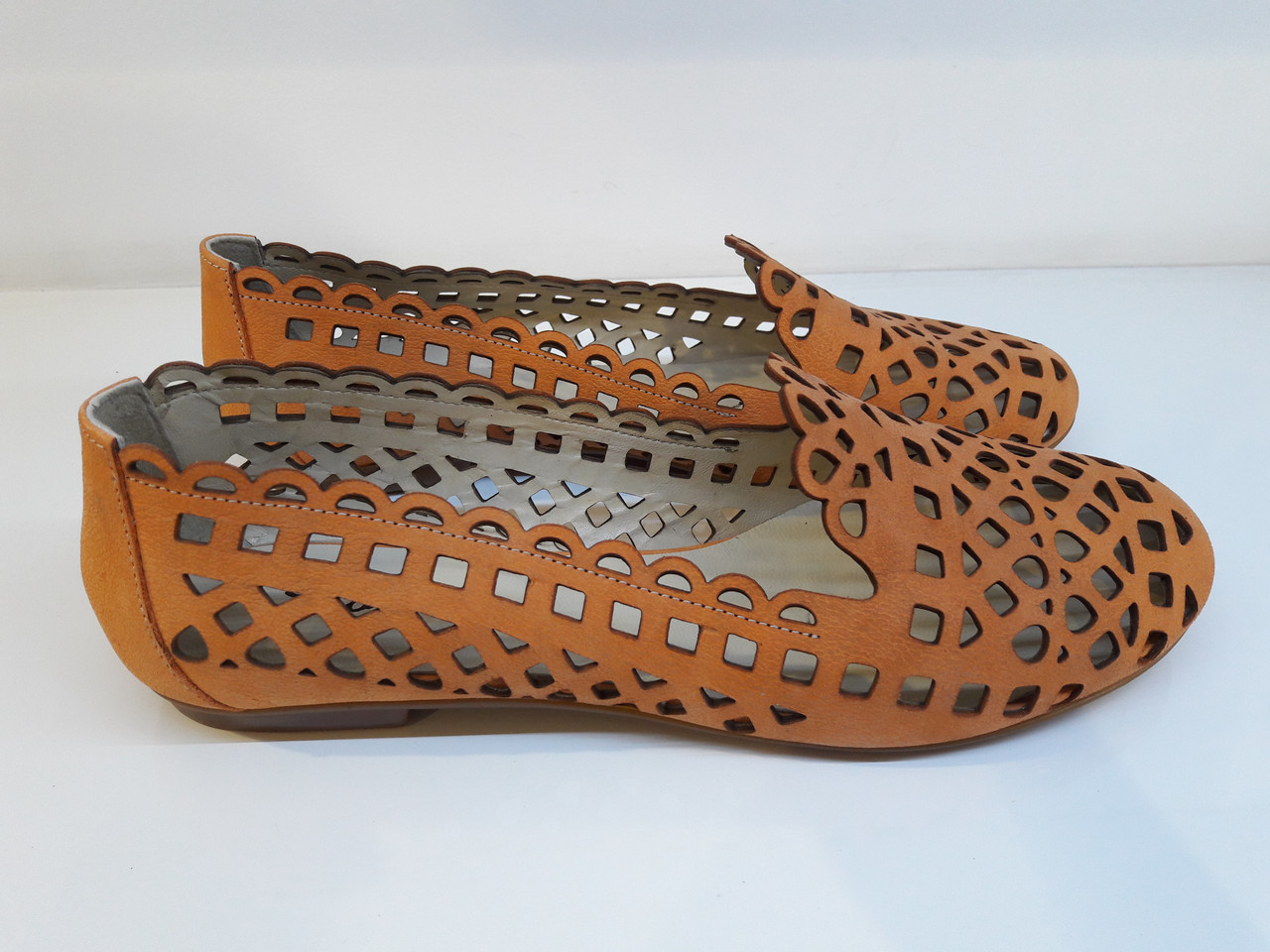 Балетки Etor 4524-1129  помаранчевий