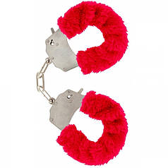 Якісні наручники Toy Joy (Голландія) Furry Fun, крассные   | Knopka