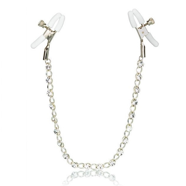 Затискачі для сосків Nipple Play Crystal Chain Nipple Clamps   | Knopka