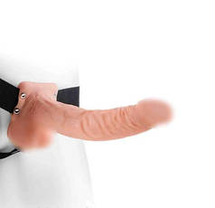 Реалістичний порожнистий страпон Hollow Strap-On with Balls 9"   | Knopka