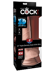 Фалоімітатор Pipedream King Cock Plus 8" Triple Density Cock with Balls   | Knopka