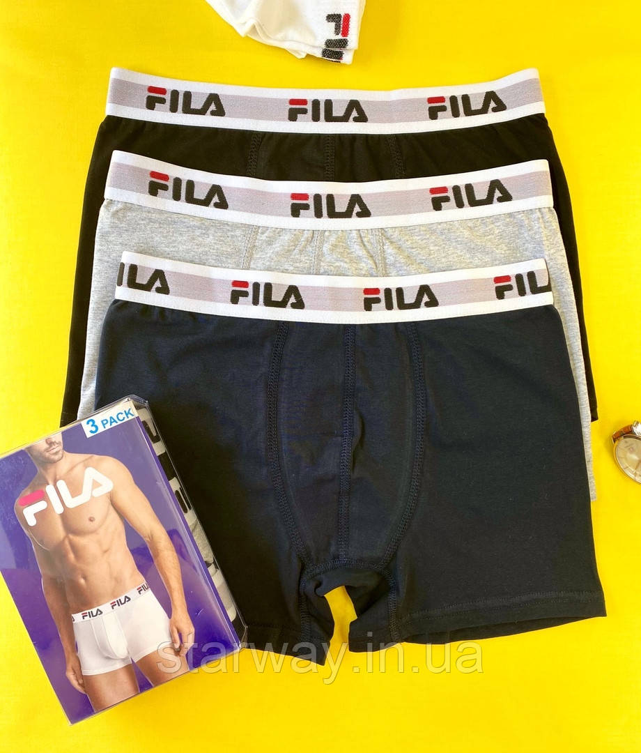 Чоловічий набір трусів Fila у фірмовій коробці боксери