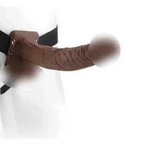 Реалістичний порожнистий страпон Hollow Strap-On with Balls 9" | Knopka, фото 1