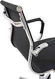 Офісне крісло Richman Кельн-LB хром чорне невисока спинка-сітка, фото 6