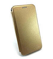 Чехол на iPhone X, iPhone XS книжка боковой с подставкой противоударны Luxo золотой
