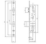 Замок дверний з роликом ASTEX LB 92-24 / 25-02, фото 3