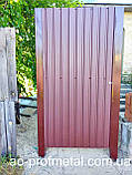 Комір із профнастилу, Відкатні ворота з металопрофілю, Профіліс для воріт, Металопрофіль для воріт купити., фото 2
