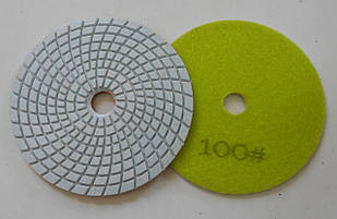 Алмазний шліфувальний круг "черепашка" D 125 мм № 100 для обробки каменю, з подачею і без подачі води