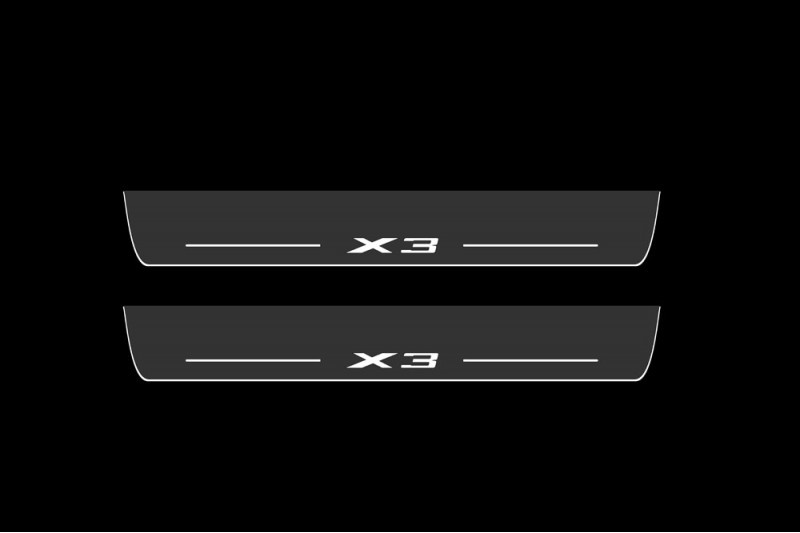 Накладки на пороги з підсвіткою для BMW X3 F25 (2010-2017), фото 1