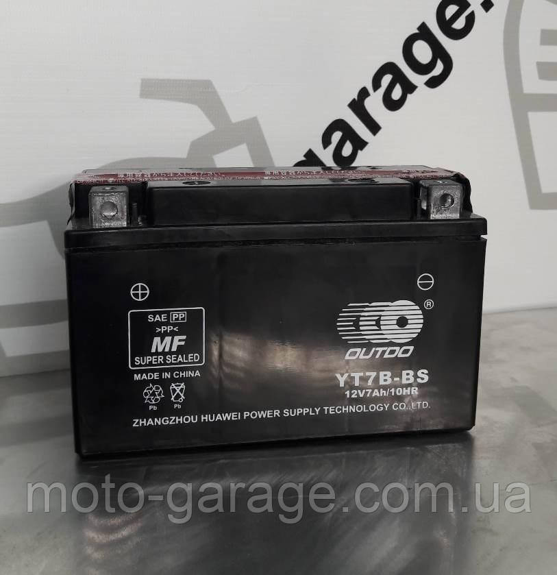 АКУМУЛЯТОР OUTDO YT7В-BS 7 АH КИСЛОТНИЙ (Розміри — L150*W65*H95 мм)