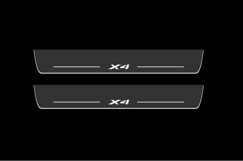 Накладки на пороги з підсвіткою для BMW X4 F26 (2014-2018), фото 1