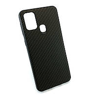 Чехол для Samsung Galaxy M31, M315 накладка силиконовый бампер противоударный Carbon Case черный