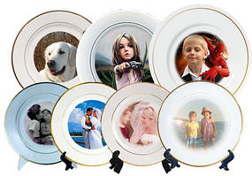 Друк на тарілках. Наносимо будь-яке зображення, текст, фото.