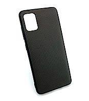 Чехол для Samsung A51, A515 накладка бампер противоударный Carbon Case черный