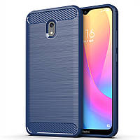 Чохол Polished Carbon для Xiaomi Redmi 8A ТПУ бампер синій