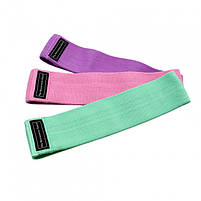 Гумка для фітнесу та спорту тканинна Zakerda Hip Resistance Band (3шт. комплект), фото 3
