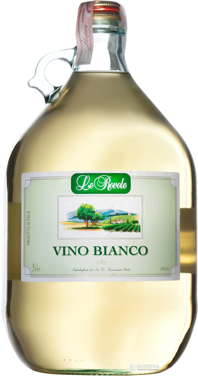 Вино біле сухе Le Rovole vino bianco 5л