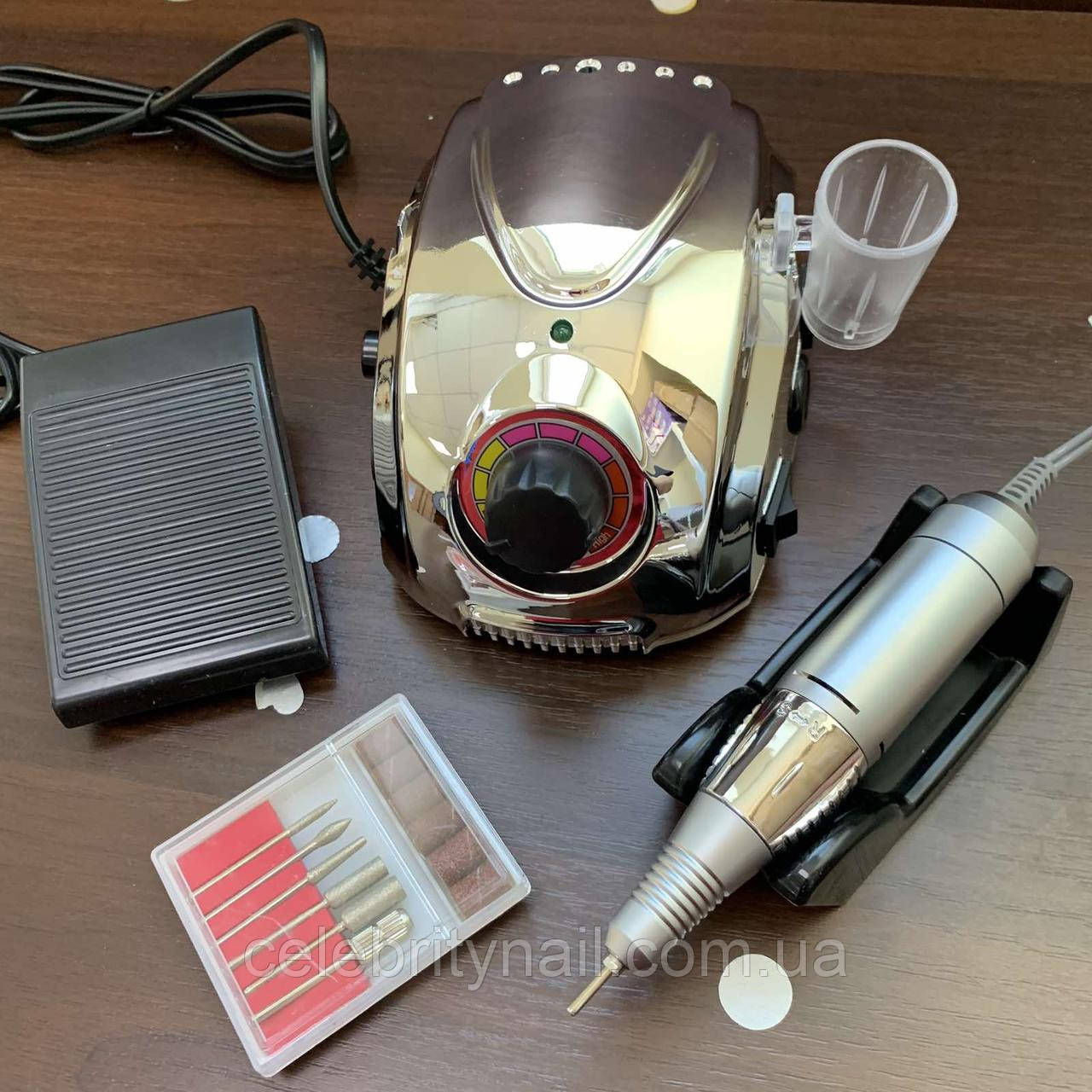 Професійний Фрезер для манікюру і педикюру DM-212 Chrom (дзеркальний), 65 Вт, 35000 об/хв.