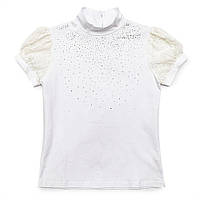Блуза для девочек Colabear 146 белая 631248