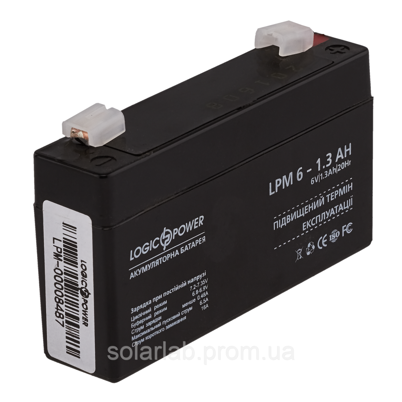 Акумулятор AGM LogicPower LPM 6-1,3 AH