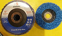 Круг зачистной синий на основе (коралл) Polystar Abrasive d-125 мм