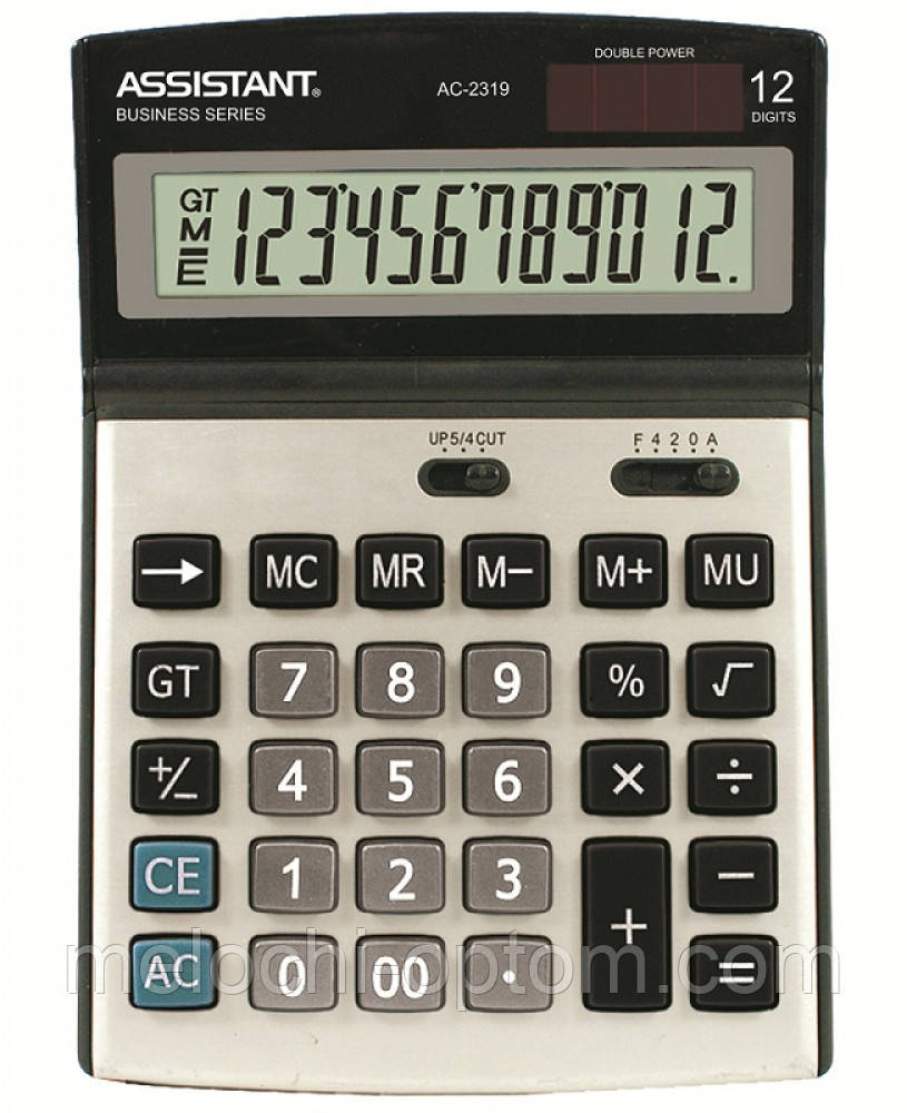 Калькулятор ASSISTANT AC-2319 світло-сірий