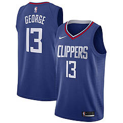 Синя баскетбольна майка Nike George №13 команда Los Angeles Clippers сезон 2019-20