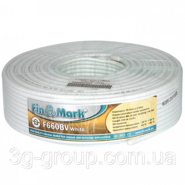 Кабель коаксіальний FinMark F660BV white