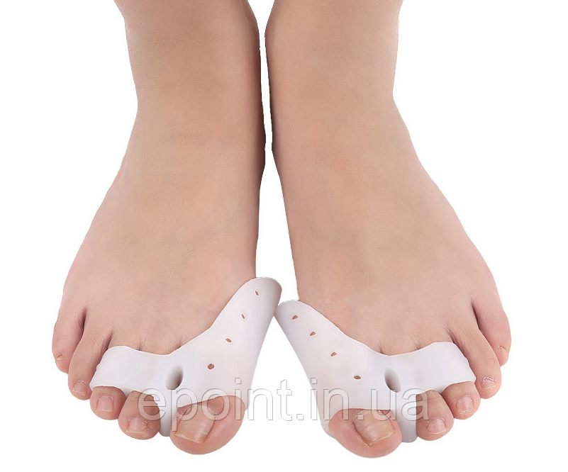 Силіконовий фіксатор коректор на три пальці ноги Valgus Pro (Вальгус Про), без плечового подушечка, 2 шт., фото 1