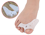 Силіконовий фіксатор коректор на три пальці ноги Valgus Pro (Вальгус Про), без плечового подушечка, 2 шт., фото 2