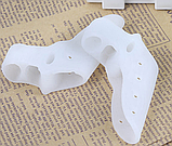 Силіконовий фіксатор коректор на три пальці ноги Valgus Pro (Вальгус Про), без плечового подушечка, 2 шт., фото 3