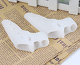 Силіконовий фіксатор коректор на три пальці ноги Valgus Pro (Вальгус Про), без плечового подушечка, 2 шт., фото 4